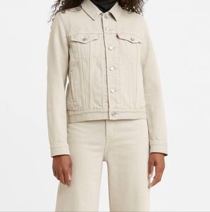 Levis Premium Original Trucker Jacket Size M Beige